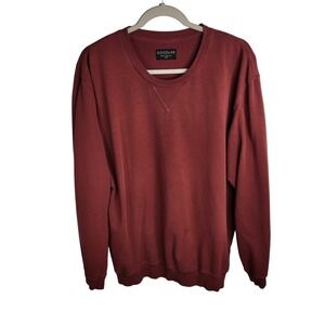 Goodlife Micro Terry Sweatshirt Men's Large Burgundy Crew Neck Made In USA